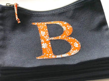 Load image into Gallery viewer, Ready to post Liberty personalised zip blue bag