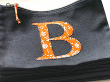 Load image into Gallery viewer, Liberty personalised zip blue bag