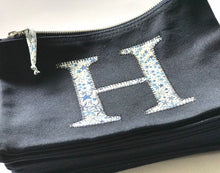 Load image into Gallery viewer, Liberty personalised zip blue bag