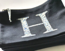 Load image into Gallery viewer, Ready to post Liberty personalised zip blue bag