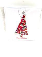 Load image into Gallery viewer, Liberty of London wooden Scandi Christmas tree card
