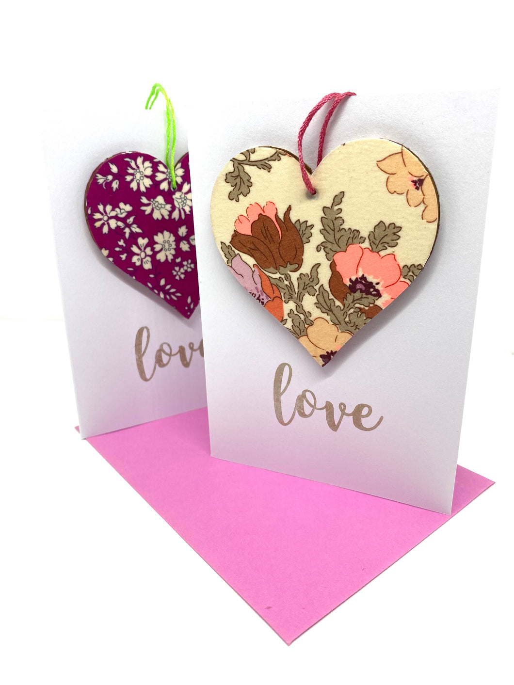 Liberty Valentine wooden heart card