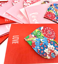 Load image into Gallery viewer, Liberty Valentine wooden heart card
