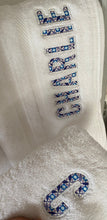 Load image into Gallery viewer, Embroidered Liberty of London personalised towel