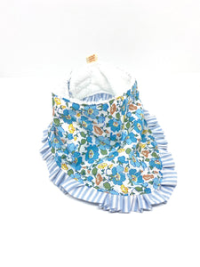 Liberty frill baby teething bib