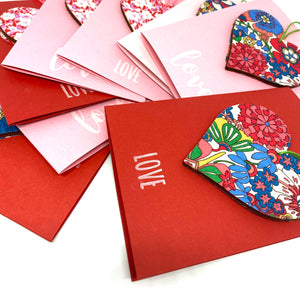Liberty Valentine wooden heart card
