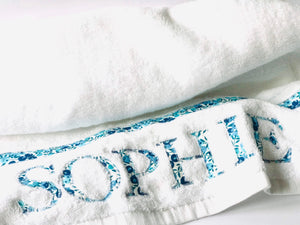 Liberty personalised towel set