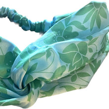 Load image into Gallery viewer, Luxurious aqua silk Liberty knot  head band