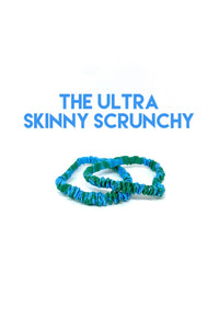 Luxurious ultra skinny mini silk Liberty hair scrunchy