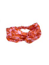 Load image into Gallery viewer, Luxurious pink and red silk Liberty knot  head band