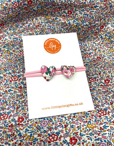 Liberty heart hair bobble elastic