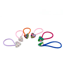 Load image into Gallery viewer, Silk Liberty heart hair bobble elastic