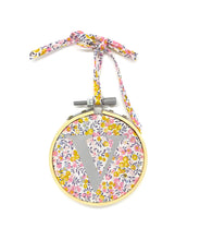 Load image into Gallery viewer, Personalised Liberty fabric hoop art