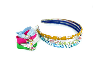 Liberty skinny head band - 16 fabric choices