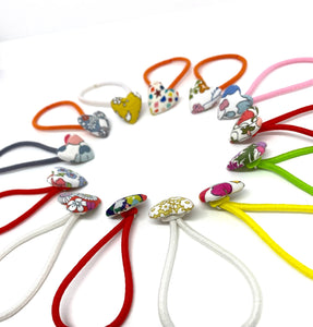 Liberty heart hair bobble elastic