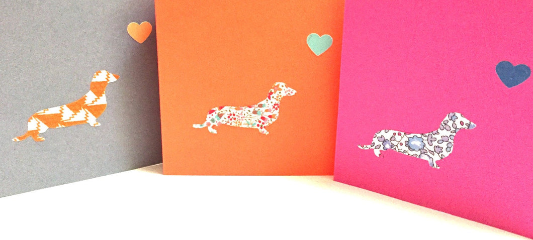 Liberty sausage dog card