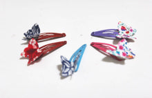 Load image into Gallery viewer, Liberty butterflies on snap hair clips