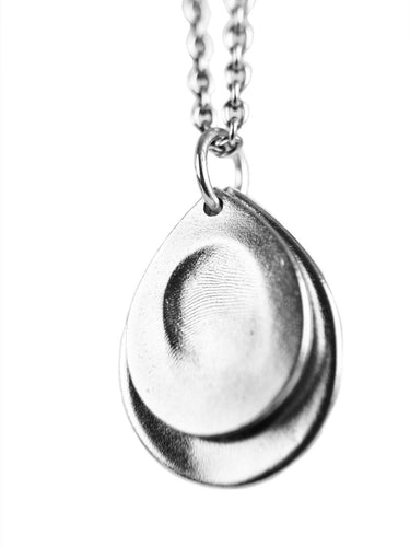 Fingerprint double stacked necklace