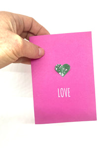Liberty Valentine LOVE heart card